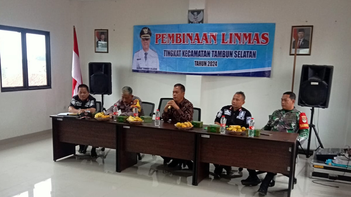 Serbuan Teritorial: Puluhan Linmas se-Kec. Tambun Selatan Ikutin Pembinaan Oleh TNI