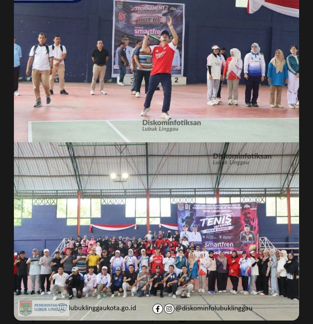 Semarak HUT ke-81 RI, Wali Kota Lubuk Linggau Buka Kejuaraan Tenis dan Dorong Optimalisasi Fasilitas Olahraga