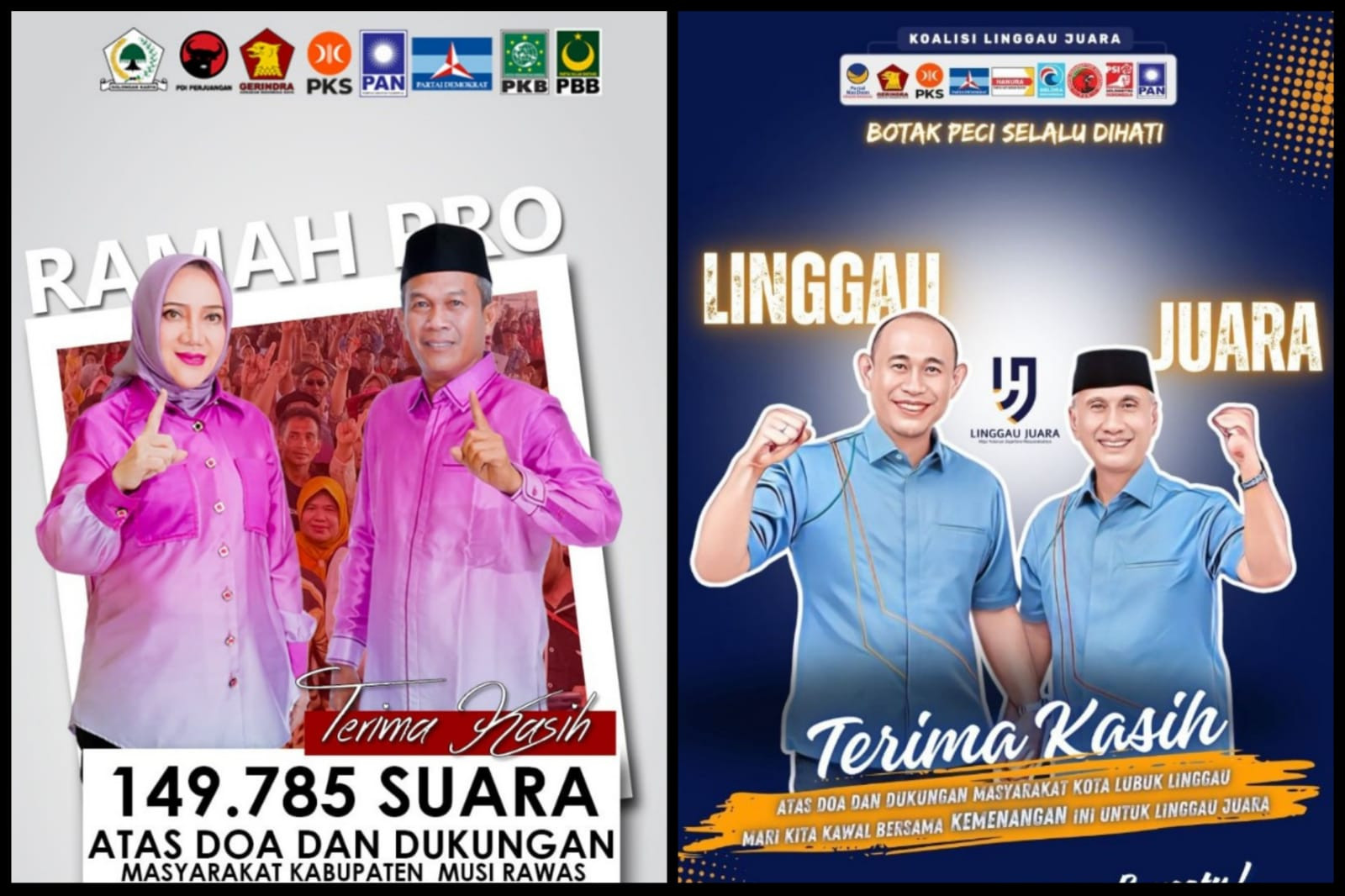 Hasil Pleno Musi Rawas dan Lubuklinggau: Paslon 01 dan 02 Raih Kemenangan Telak