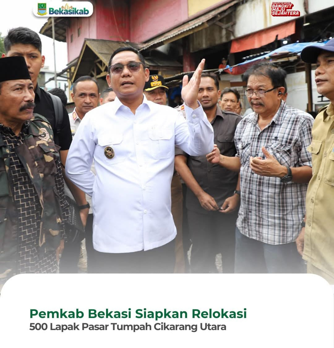 Plt Bupati Bekasi Tinjau Pasar Tumpah SGC, Relokasi Pedagang Disiapkan untuk Atasi Kemacetan